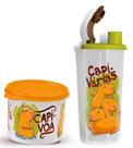 Kit Copo com bico 470ml + Redondinha 500ml Capivara Tupperware