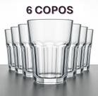 Kit Copo de Vidro resistente 350ml transparente Vitaminas