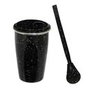 Kit Copo Liso e Bomba Metal Color Terere Térmico Preto Pig