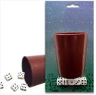 Kit Copo Para Jogar Dados + 5 Dados