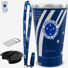 KIT Copo Térmico GOCASE Vibe 470ml do CRUZEIRO com tampa e abridor e tirante porta copo Molib
