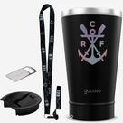 KIT Copo Térmico GOCASE Vibe 470ml do Flamengo com tampa e abridor e tirante porta copo Molib