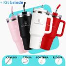 Kit Copo Térmico Inox Portátil 1200ml 1.2L Garrafa Térmica Inoxidável com Tampa e Canudo e Escova para Limpeza Verittas