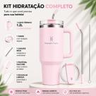 Kit Copo Térmico Inox Portátil 1200ml 1.2L Garrafa Térmica Inoxidável com Tampa e Canudo e Escova para Limpeza Verittas