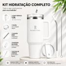 Kit Copo Térmico Inox Portátil 1200ml 1.2L Garrafa Térmica Inoxidável com Tampa e Canudo e Escova para Limpeza Verittas