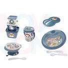 Kit Copo,Tigela,Prato Termico,Pote Papinha,Pote Conect c/3 Bichinhos - plasutil