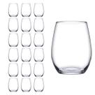 Kit Copo Vidro Redondo Transparente Amber Duravel 440ml 18Un