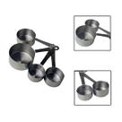 Kit Copo Xícara Medição Culinária Inox 4 Peças 60 a 250 ml