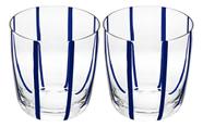 Kit Copos Azura 2 Unidades Vidro 300ml Azul Wolff