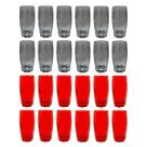 Kit Copos de Vidro 370ml 12 Vermelho / 12 Cinza Florida Kit Copos de Vidro 370ml 12 Vermelho / 12 Cinza Florida