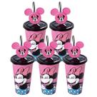 Kit Copos Minnie 500ml Lembrancinha Festa Infantil Sacola Surpresa Aniversário Colecionável