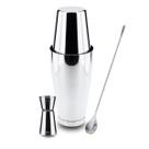 Kit Coqueteleira Boston Dosador e Colher Bailarina 30cm