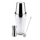Kit Coqueteleira Boston Dosador e Colher Bailarina Inox 25cm