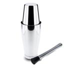 Kit Coqueteleira e Socador Profissional de Aço Inox Weck