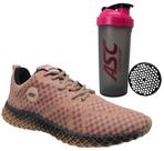Kit coqueteleira fitness com tenis asc ghost rose