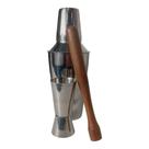 Kit Coqueteleira P/ Drinks 3 Peças em Aço Inox Wincy