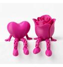Kit Coração E Rosa Articulados Em 3d Decoração Criativa