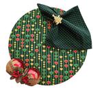 Kit Coração Natal 6 Lugares Capa Sousplat Guardanapo Anel PG
