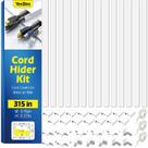 Kit Cord Hider YesBes 8m Cable Raceway White para TV montada na parede