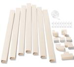 Kit Cord Hider ZHiYo para TV na parede Cable Management Beige