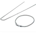 Kit Cordao Baiano Torcido E Pulseira Aço Prata 60 Cm Kit Cordao Baiano Torcido E Pulseira Aço Prata 60 Cm