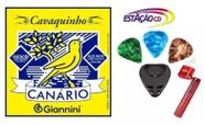 Kit Cordas Cavaco Tensão Média - Canário GESCB + Acessórios Kit Cordas Cavaco Tensão Média - Canário GESCB + Acessórios