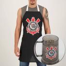 Kit Corinthians Avental e Caneca Gel Preta