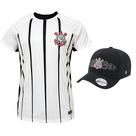 Kit Corinthians Oficial - Camisa Raglan + Boné Símbolos - Masculino