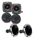 Kit corneteira 2x2 compet completo corneta aluminio cor:preto