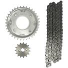 Kit coroa e pinhão Honda Biz 100+ 2002 a 2005 Nakata TM10105
