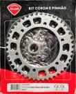 Kit coroa pinhão aço 1045 Fazer250 2006 a 2017 coroa 45 / pinhão 15 passo 428 Kit coroa pinhão aço 1045 Fazer250 2006 a 2017 coroa 45 / pinhão 15 passo 428