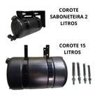 Kit corote 15 litros reforçado + corote saboneteira 2 litros carreta caminhao onibus