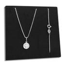 Kit Corrente Veneziana e Pingente Medalha São Bento Prata 925 Legítima Original Kit Corrente Veneziana e Pingente Medalha São Bento Prata 925 Legítima Original