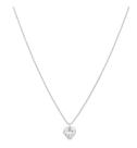 Kit Correntinha Feminina Veneziana 45cm Zircônia Coração Prata 925