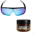 Kit Corrida Bike Caminhada Óculos Uv400 Proteção Solar Creme Anti Atrito Pele Esportiva