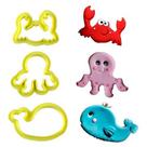 Kit Cortador Blue Star Animais Marinhos com 3 peças Cód. 2 Kit Cortador Blue Star Animais Marinhos com 3 peças Cód. 2