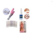 Kit Cortador + Cola Pince+ 100 Tips Sorriso Natural + Lixa B Kit Cortador + Cola Pince+ 100 Tips Sorriso Natural + Lixa B