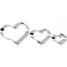 Kit Cortador De Aço Inox Coração Curvo C/03 Peças - Hermann Kit Cortador De Aço Inox Coração Curvo C/03 Peças - Hermann