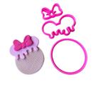 Kit Cortador Minnie Confeiteira - Medidas na Descrição