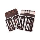 Kit Cortador Unhas Manicure Pedicure Aço Inoxidável 7 Peças Estojo Pinça Tesoura