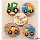 Kit Cortadores Construtor Trator Caminhão Retroescavadeira 5Cm