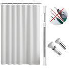 Kit Cortina Box PVC Antimofo Sem Visor + Varão Extensível 70cm A 120cm Kit Cortina Box PVC Antimofo Sem Visor + Varão Extensível 70cm A 120cm