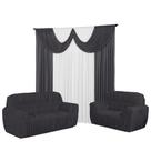 Kit Cortina Paris 3 Metros+Capa De Sofá 3 e 2 Lugares 21 Elástico Jogo Malha gel Kit Cortina Paris 3 Metros+Capa De Sofá 3 e 2 Lugares 21 Elástico Jogo Malha gel