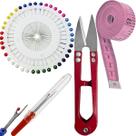 Kit Costura Alfinete Fita Métrica Abridor De Casa Tesoura