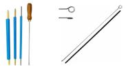 Kit Costura: Enchedor De Plumante + Vira Boneca Azul + Agulha Vira Rolete Com Cano 1,6mm 42cm