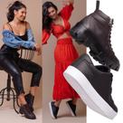 Kit Coturno Feminino Marrom + Tênis Feminino Preto - Leve Para Uma Coleção Que Equilibra Estilo E Conforto