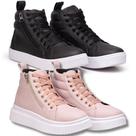 Kit Coturno Feminino Rosa Plataforma + Coturno Preto Esporte