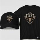 Kit Country Camiseta + Bone Texas 100% Algodão P ao G3 Plus Size Masculino Feminino