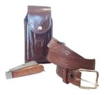 Kit Country Cinto Marrom + Canivete + Bainha Porta Canivete Oferta