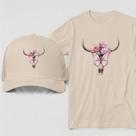 Kit Country Feminino Camiseta + Bone Cowgirl Boiadeira Rodeio 100% Algodão P ao G3 Plus Size